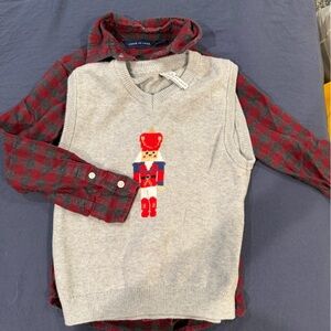 Janie and Jack Light Gray Knit Sweater